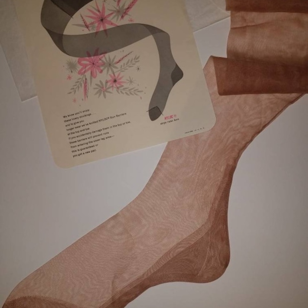 Vintage style thigh high back seam stockings